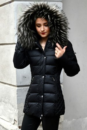 ROCKANDBLUE Dunjakke. Style: Beam M. Black / Silverfox look Faux Fur. Limited Edition:  2.399,-   Pre-Winther-Sale: 1.700,-