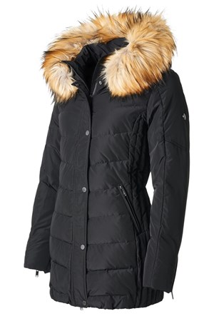 Saki Dame Dunjakke. Style: Melissa Comfort. Black / Faux Fur. Str. 42 & 54. Best Price: 2.599,- Pre-Winther-Sale: 2.079,-