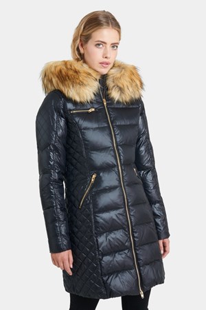 ​ROCKANDBLUE Dunjakke Style: Ciara. Lustrous Nylon. Black / Faux Fur. Nice-To-Have: 2.699,- OUTLET:  2.000,-