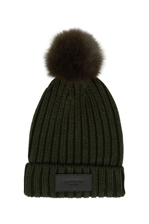 ROCKAND BLUE Hat Rib Knit. Army. M/Tone-In-Tone. Limited Edition: 299,-