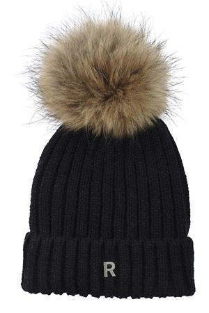 ROCKANDBLUE Pom Pom Hue. Model: Beanie. Black / Natural Raccoon. Must-have: 299,- V.I.P.  Pris : 239,-