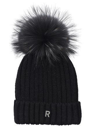 ROCKANDBLUE Pom Pom Hue. Model: Beanie. Black / Blackish Raccoon. Must-have: 299,- V.I.P.  Pris : 239,-