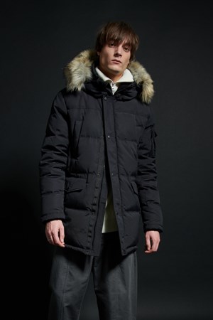 ROCKANDBLUE Herre Dunjakke. Style: Saman. Black / Faux Fur. Limted Edition: 2.999,- Pre-Winther-Sale: 2.399,-