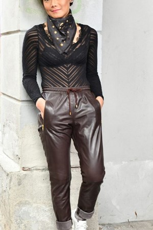 Butterfly Skindbukser. Style: 10.843. Dark Brown. Need-To-Have: 1.800,- (V.I.P: Pris: 1.620,-)