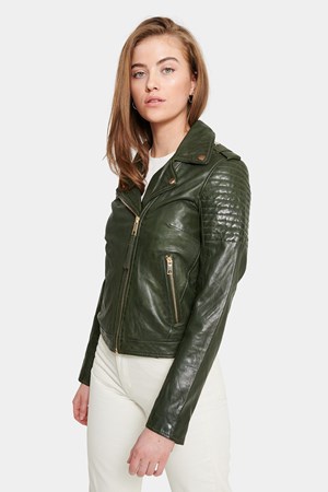 ROCKANDBLUE Dame skindjakke. Style: Chinnamon. Ive Green. OUTLET: 1.199,-