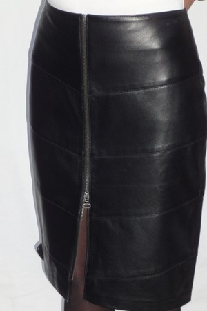 Broch Leather Skindnederdel. Style: 1212. OUTLET: 800,-
